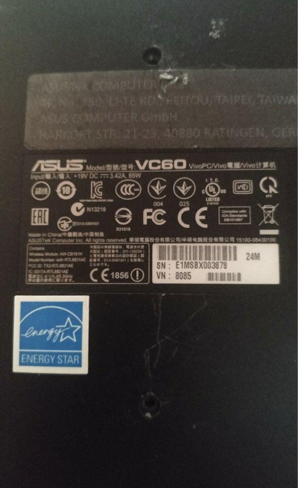 Unitate Asus Vivo Mini PC VC60 1tb