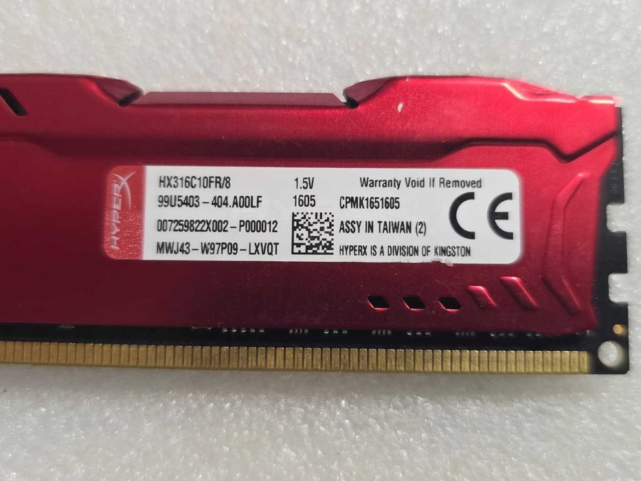 Memorie RAM desktop Kingston HyperX FURY 8GB DDR3 1600MHz HX316C10FR/8