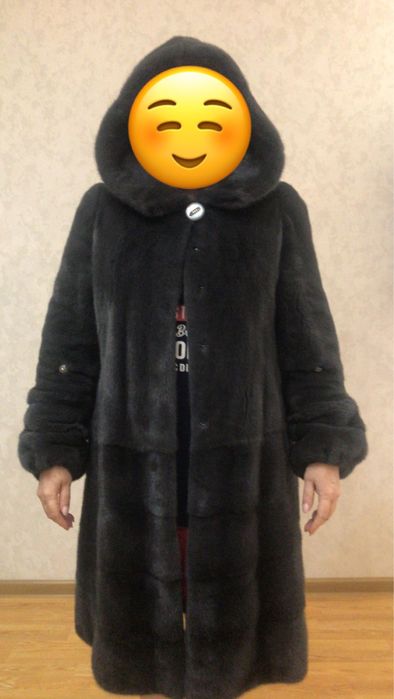 Шуба норковая графит