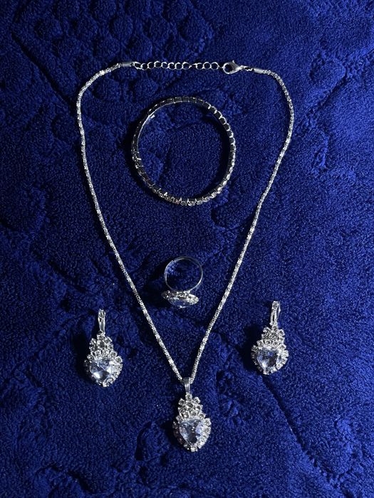 Set dama, ice, fully iced out, easy lock concept, pietre sintetice