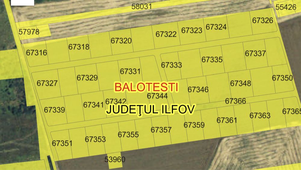 Balotesti Albinelor  loturi 1100-1500 mp 37e/mp