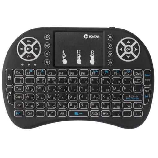 Tastatura Smart TV Box USB Iluminata, Wireless cu acumulator