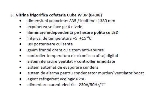 Vitrina frigorifica cofetarie Cube W 3P