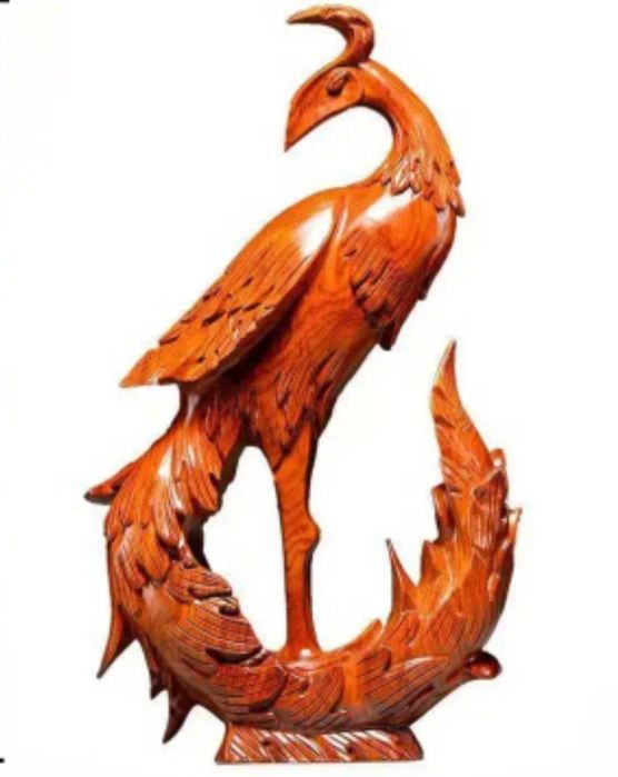 Pasarea Pheonix din lemn de trandafir