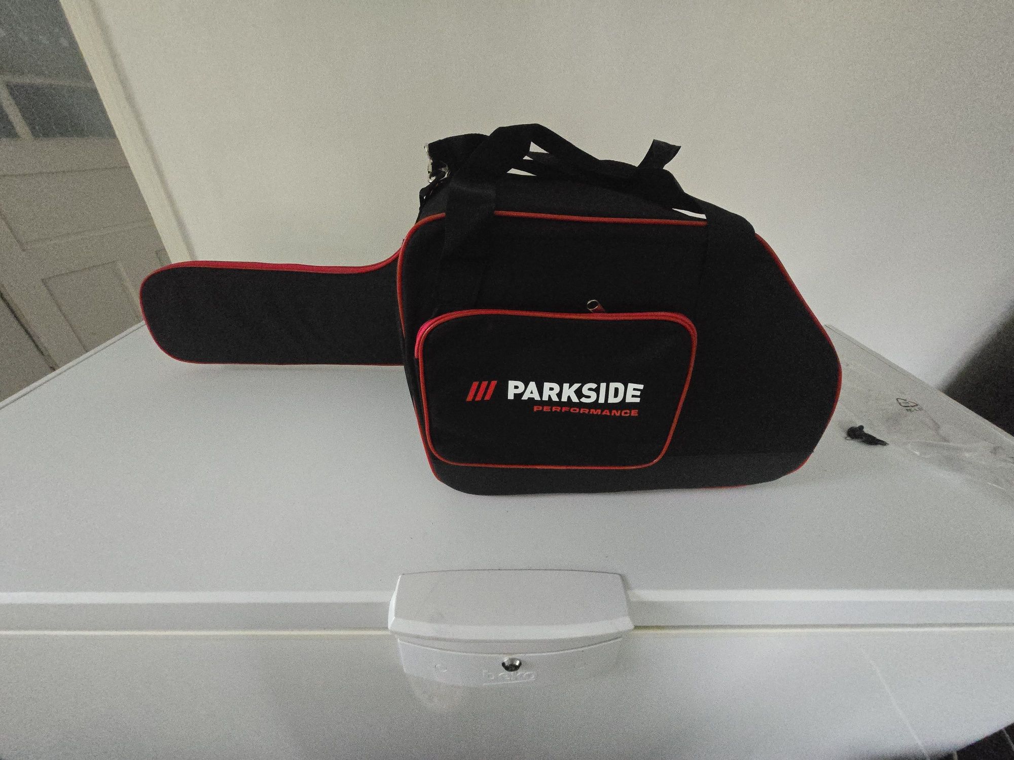 Drujba pe benzina parkside performance cu pornire electrica la buton