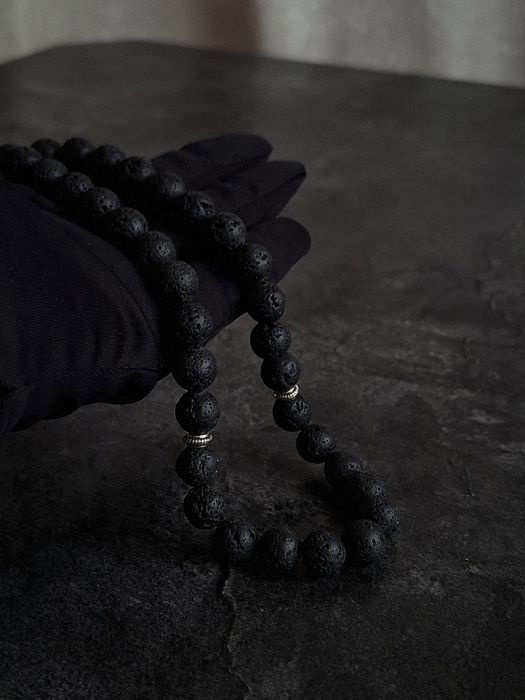 Премиальные чётки(тасбих) ручной работы из лавы— 33 бусины