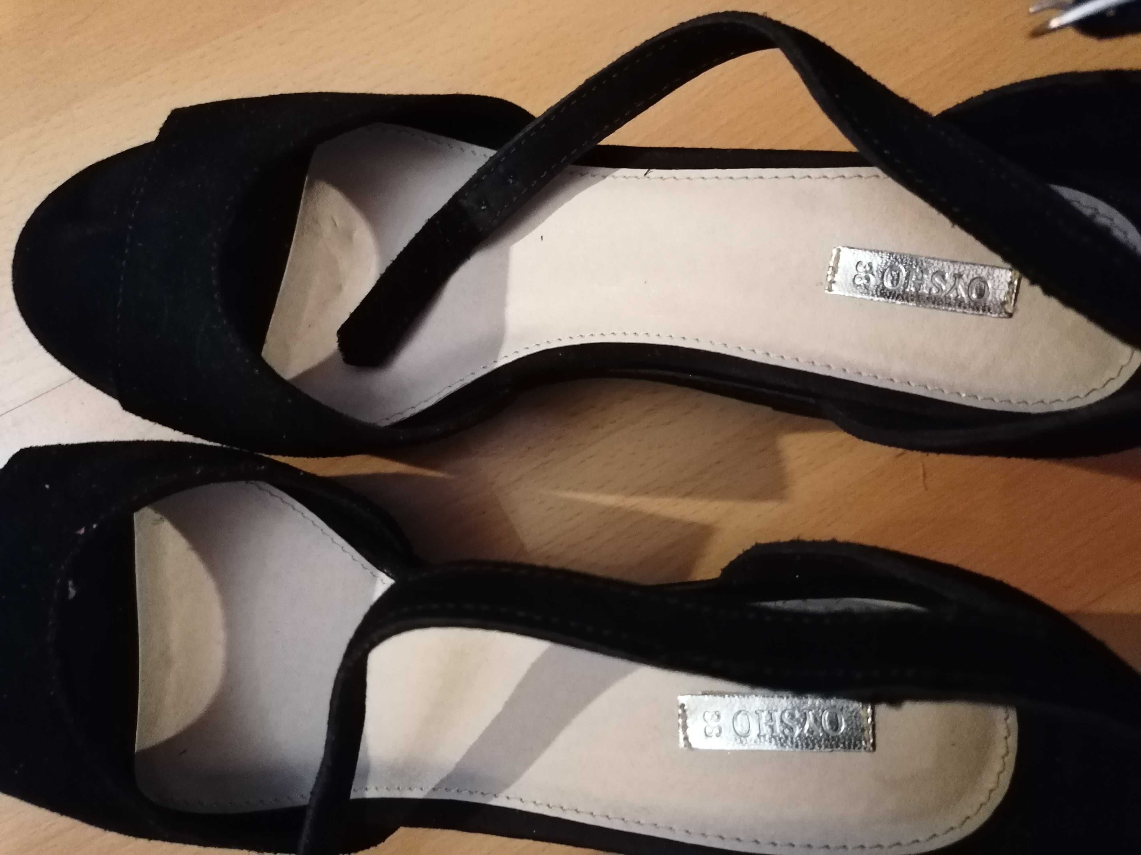 Sandale piele întoarsă, Oysho