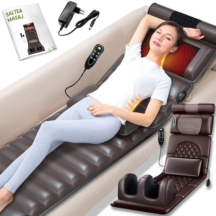 Saltea electrica pentru masaj complet Shiatsu, vibratii, incalzire