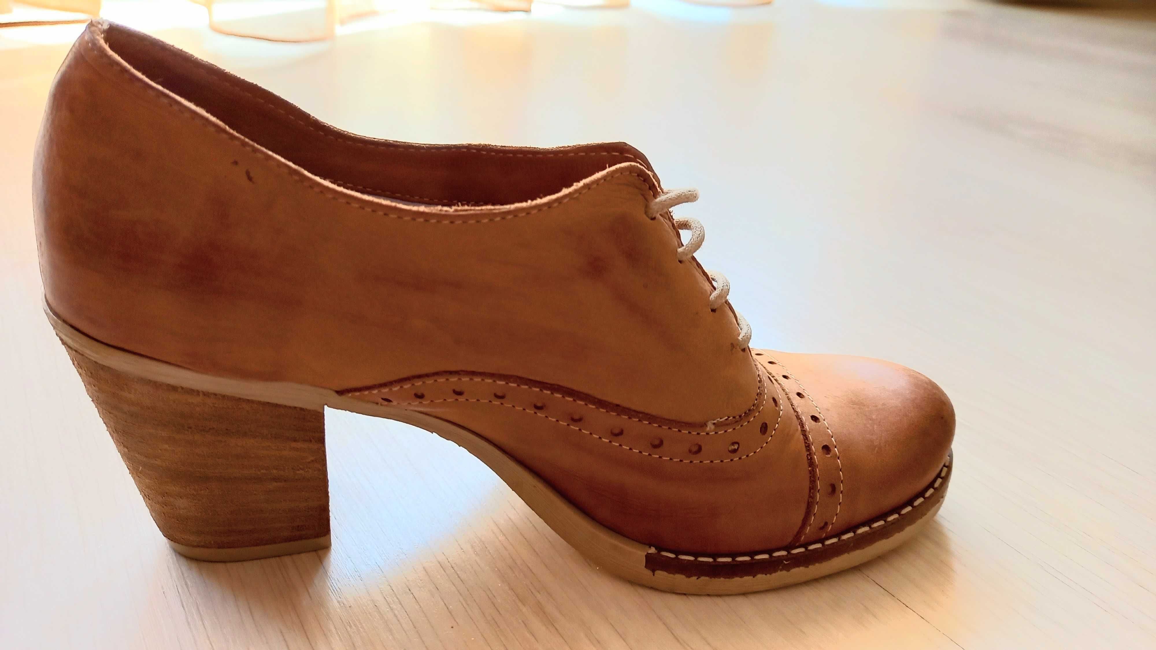 Pantofi/botine artizanale damă, din piele naturală, made in Italy