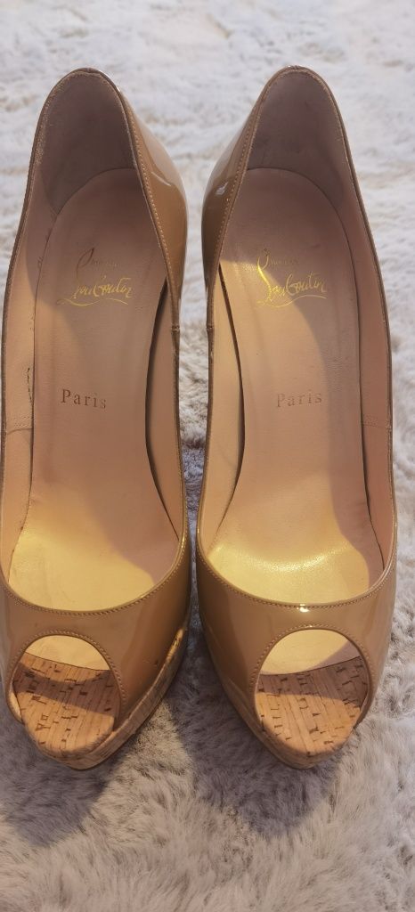 Pantofi dama originali Christian Louboutin Palais Royal Storm Gray, 39