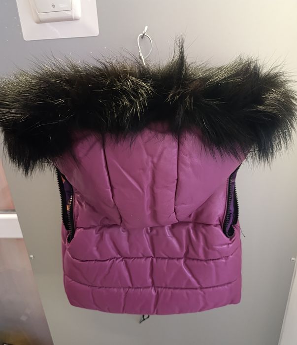 Детско есенно - зимно яке с естествен пух