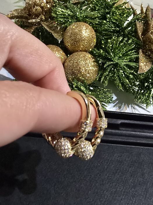 Cercei placati cu aur 14 karate