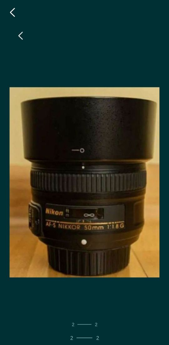 Vand obiectiv Nikon 50mm 1.8G in stare impecabila