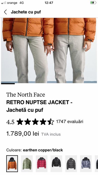 Vand geaca de puf originala The north face unisex,M!