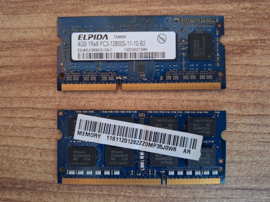 2 Memorii RAM laptop DDR3 4GB SO-DIMM 1600Mh