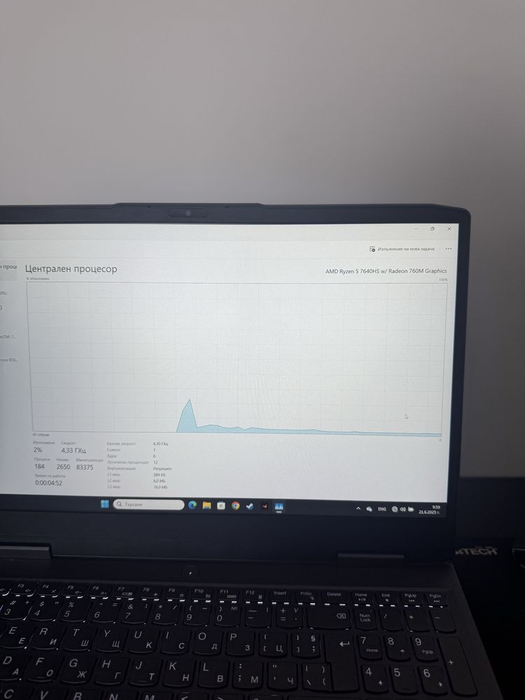 Мощен геймърски лаптоп Lenovo LOQ RTX 4060 ; ryzen 5 7640HS