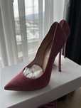 Casadei blade розови нюд обувки на висок ток