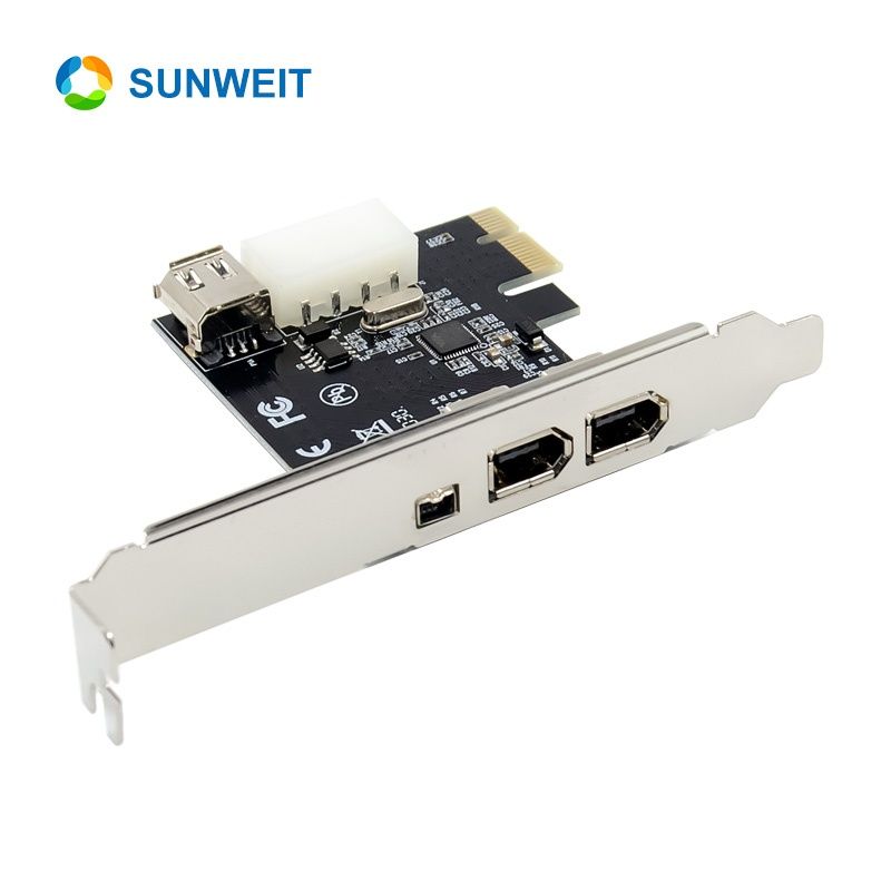 # PCI-e 1x IEEE 1394A Firewire card Плата расширения карта для ПК