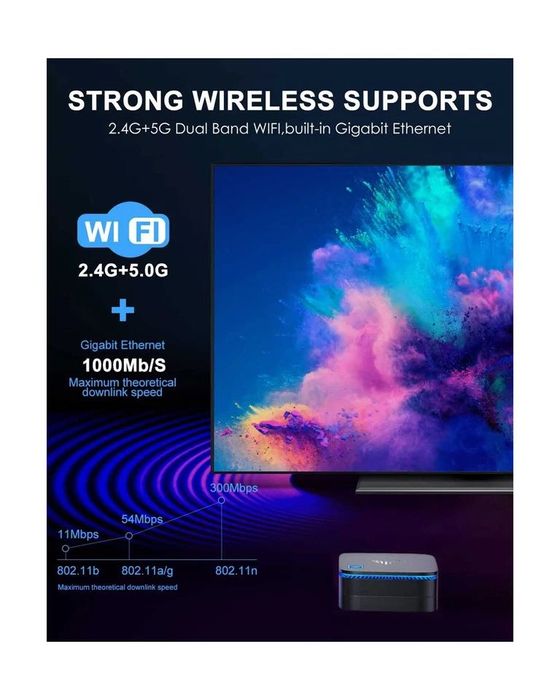 Mini PC AK1 Pro,8GB/256GB M.2 SSD,Windows 11Pro, negru,sigilat