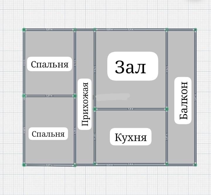 Продам 3-х комнатную квартиру на улице Жургенова 1990 года