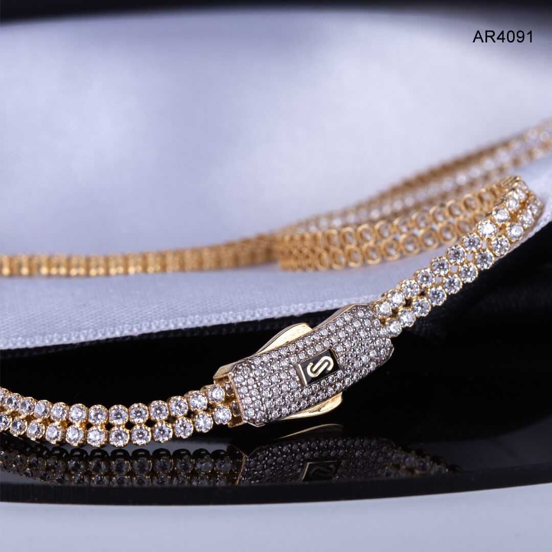 Lant Aur 14K Cuban Monaco Chain, 40cm [AR4091]