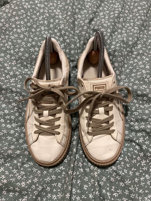 Puma Basket Platform Patent White