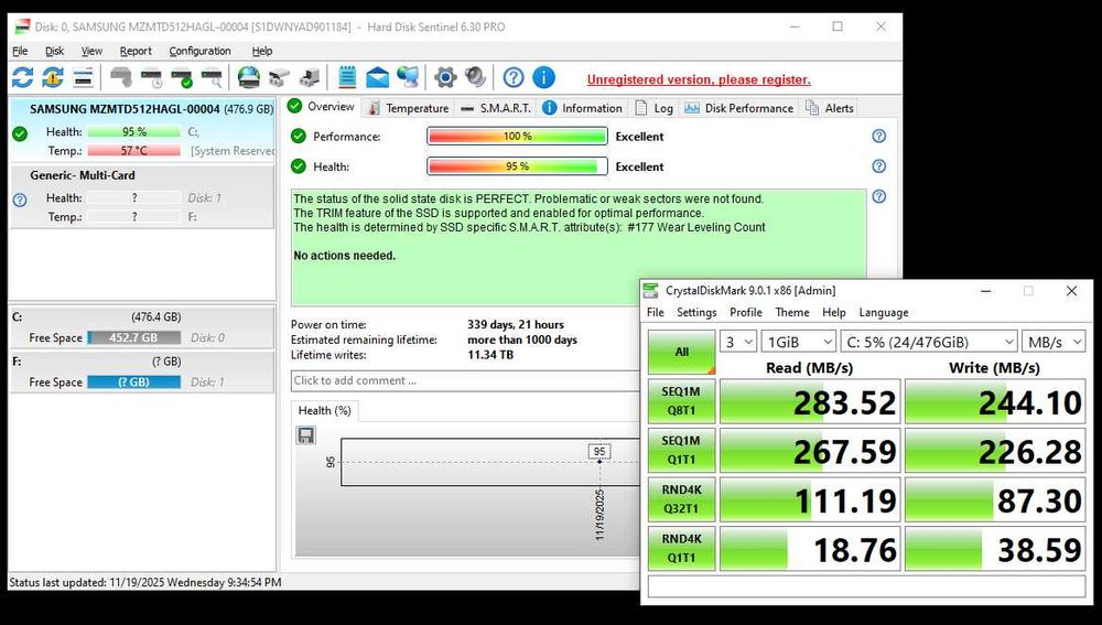 SSD Samsung MZMTD512HAGL-0004 PM841 512GB, TLC, mSATA 6Gbps