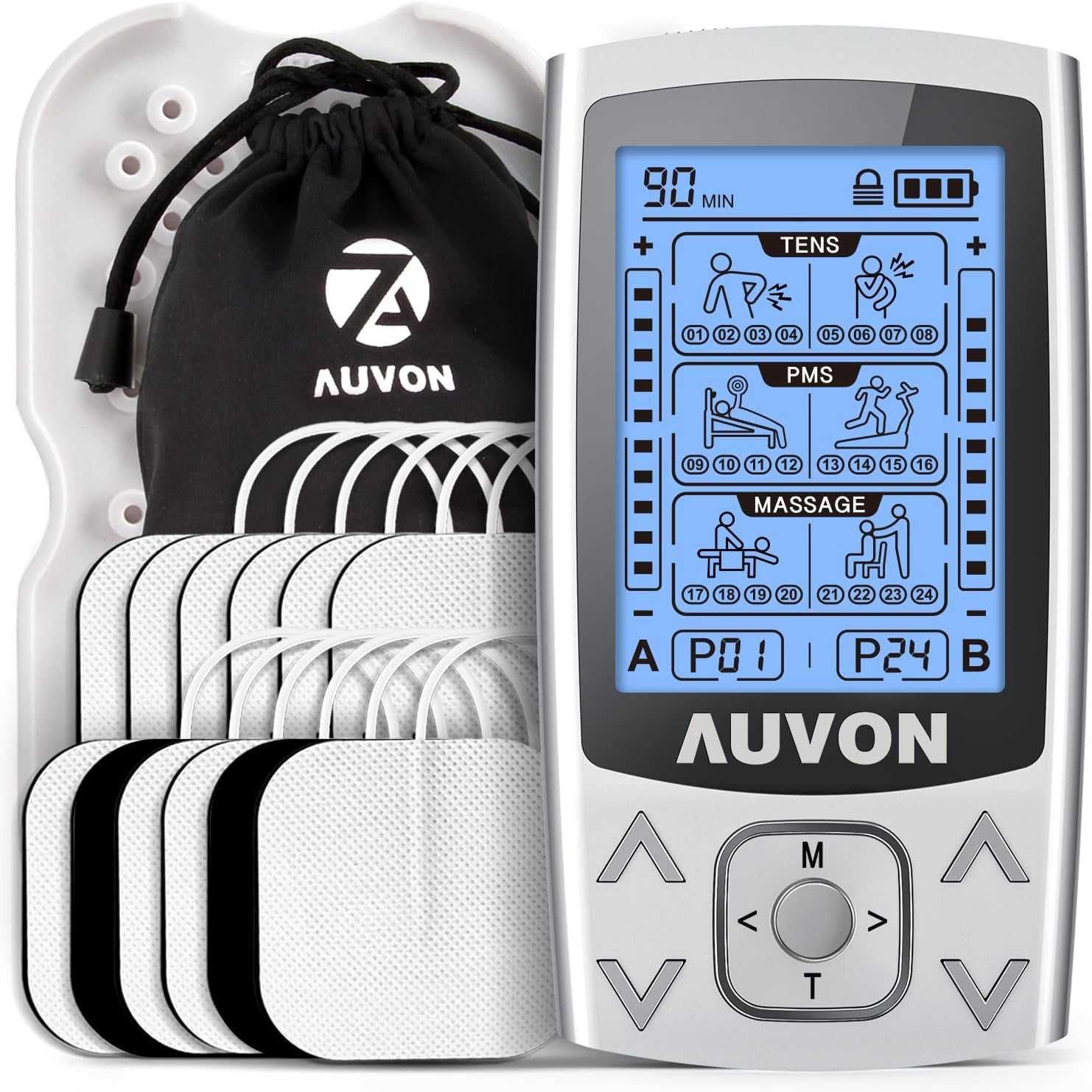 AUVON Двуканален TENS EMS апарат 24 режима