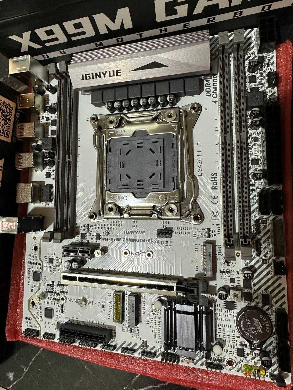 Белые комплекты JGINYUE x99 / ARGB + 2680v4 (28 потоков) + 32 gb ddr4