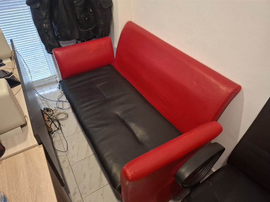 Кожен диван-канапе - 2бр.