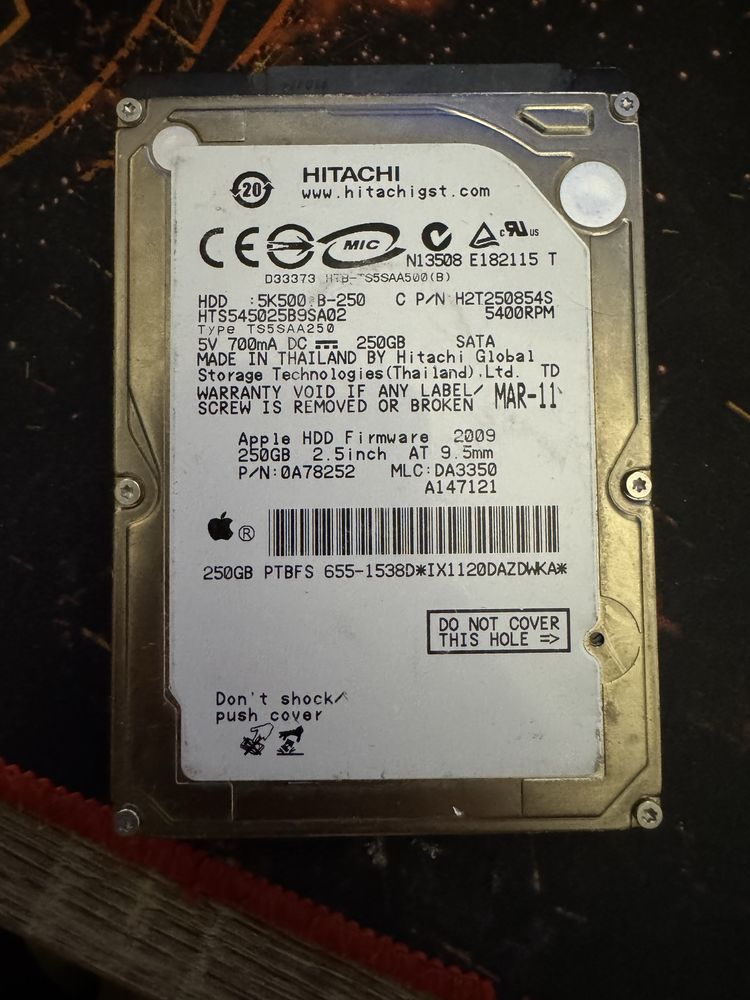 Hardisk functinal 250 gb