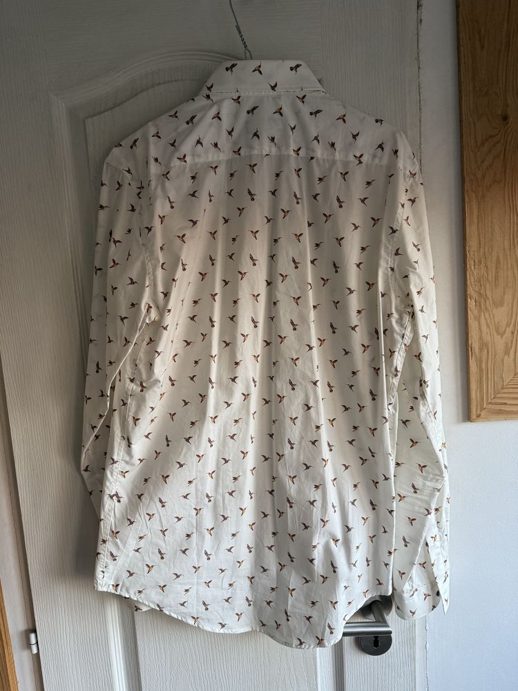 Camasa Zara cu imprimeu cu pasari, S, masculina