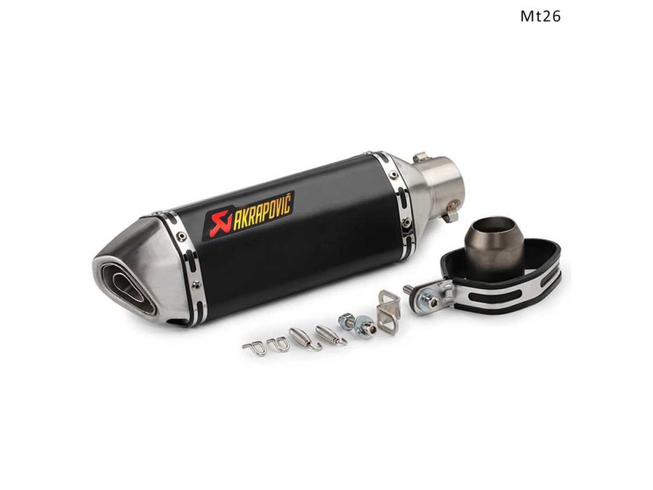 Evacuare AKRAPOVIC, toba sport pentru motocicleta 370 mm, negru gri