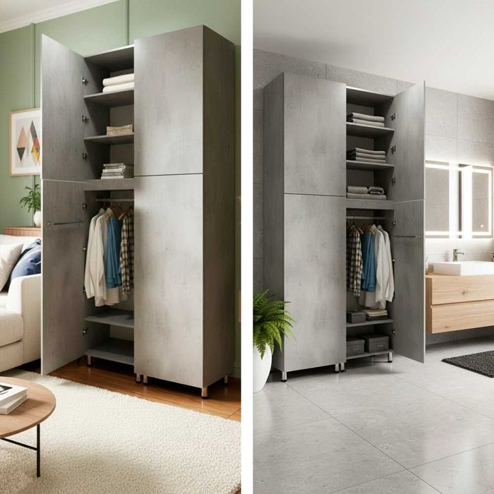 Шкаф Лофт / Shkaf Loft / Серый шкаф / Kiyim shkafi / Шкаф для одежды