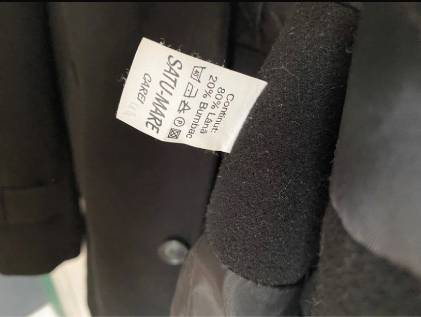 Palton Carei 80%lana 20% bumbac