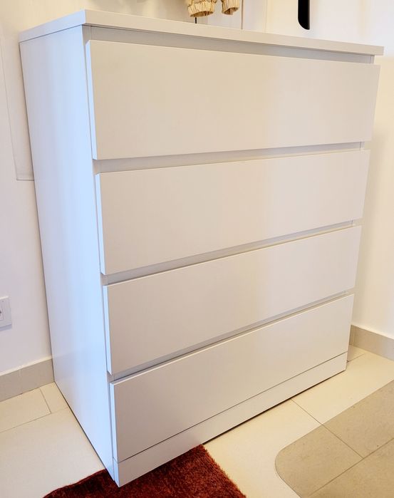 Comoda Malm 4 sertare, 80x100 cm