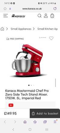 Планетарен миксер Karaca Mastermaid chef pro 1750w