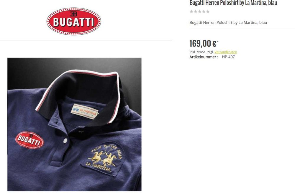 Оригинална фланелка La Martina x Bugatti