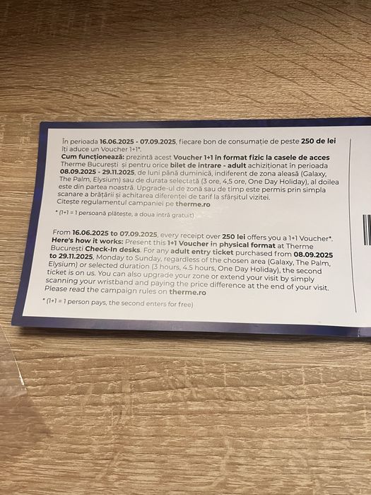 Voucher Therme Bucuresti 1+1