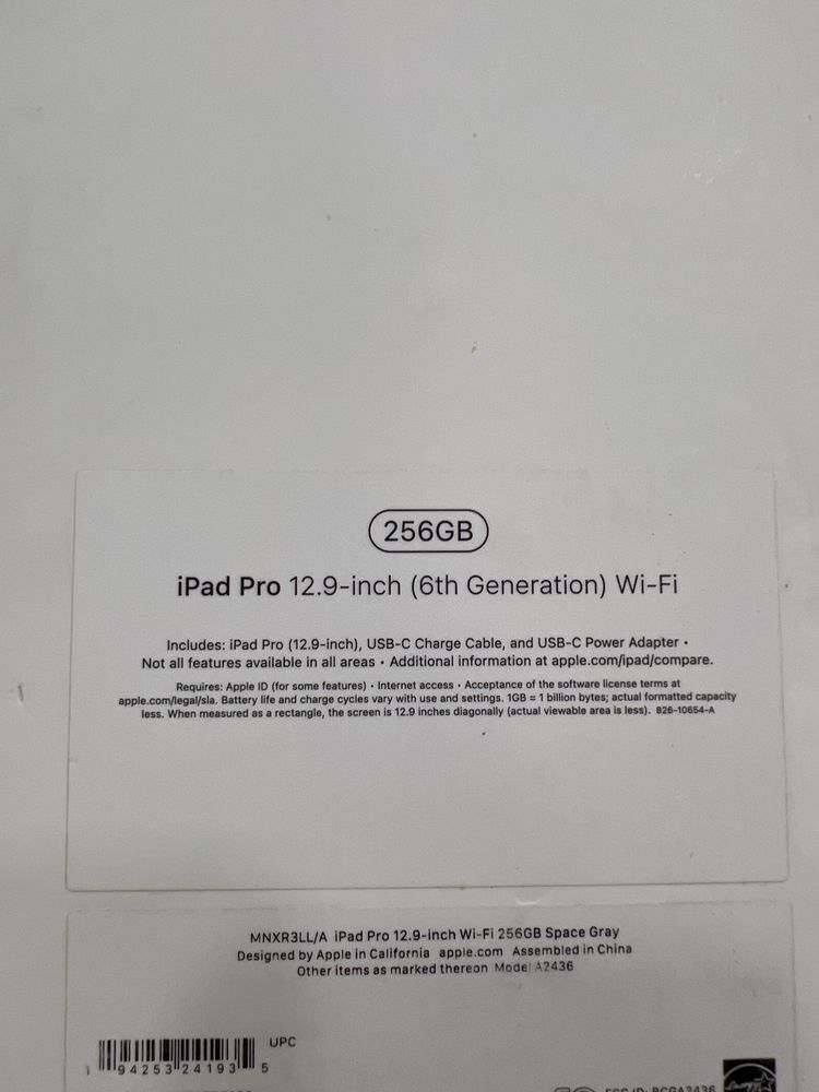 iPad Pro 12.9 M2 256 Wifi 2022