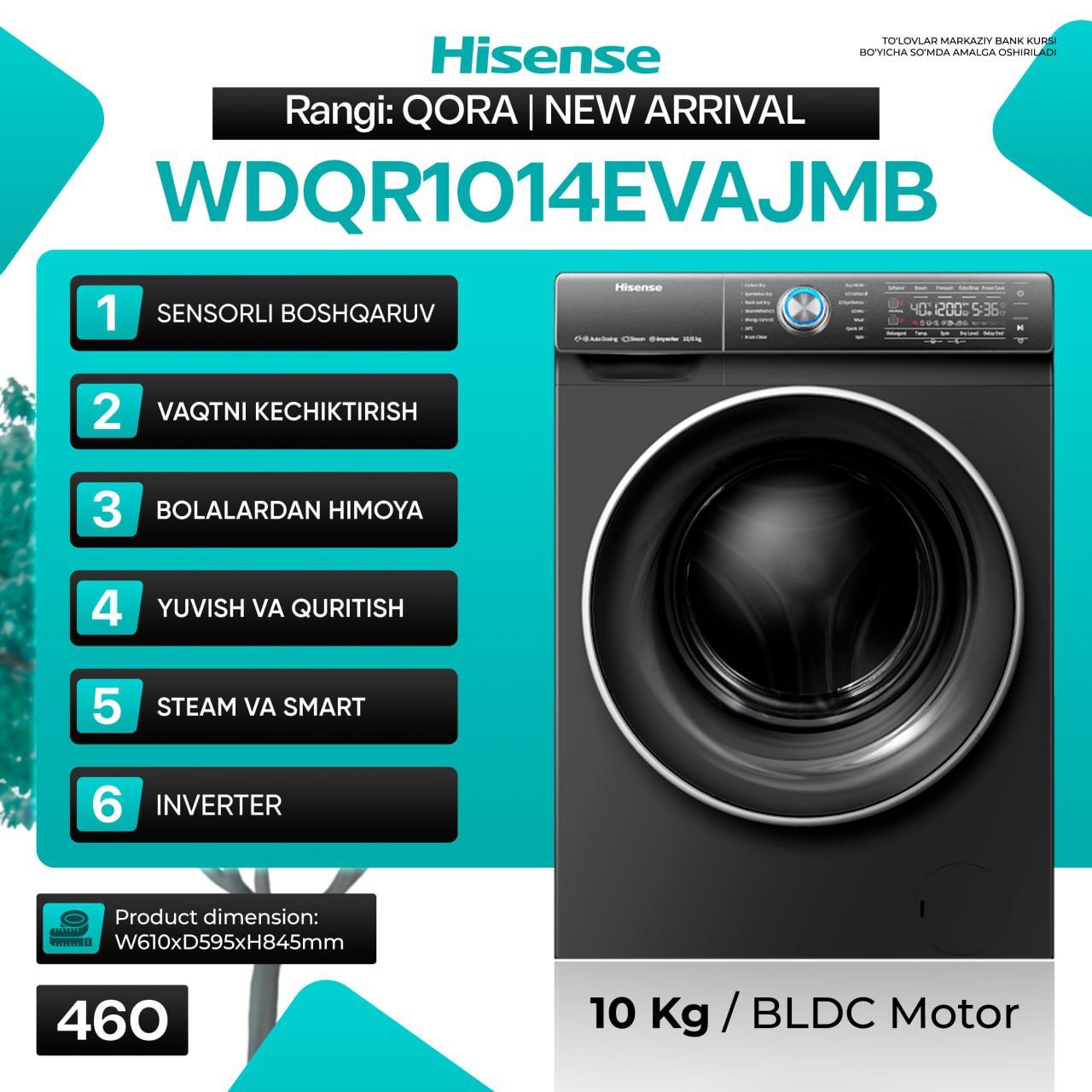 Hisense Brendidan Kir yuvish mashinasi,стиральная машинка