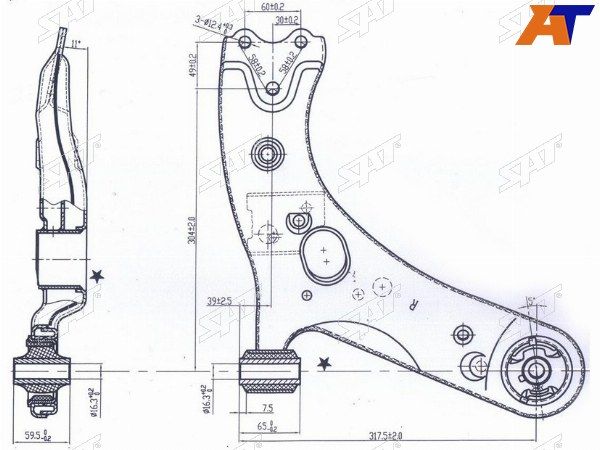 Рычаг подвески Toyota Auris