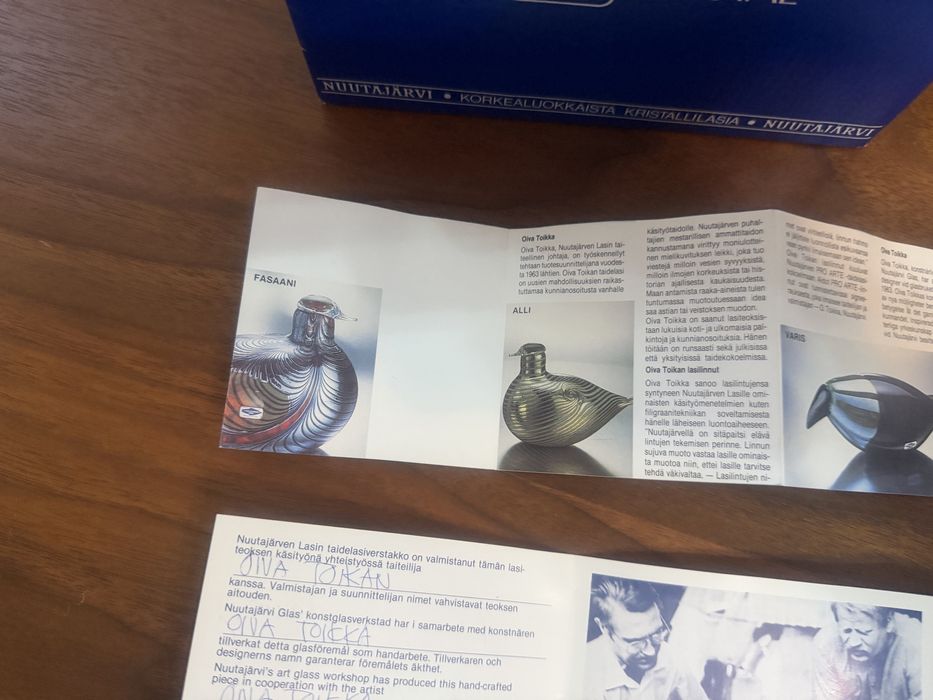 Pasăre de sticlă Oiva Toikka ZootysTreasures