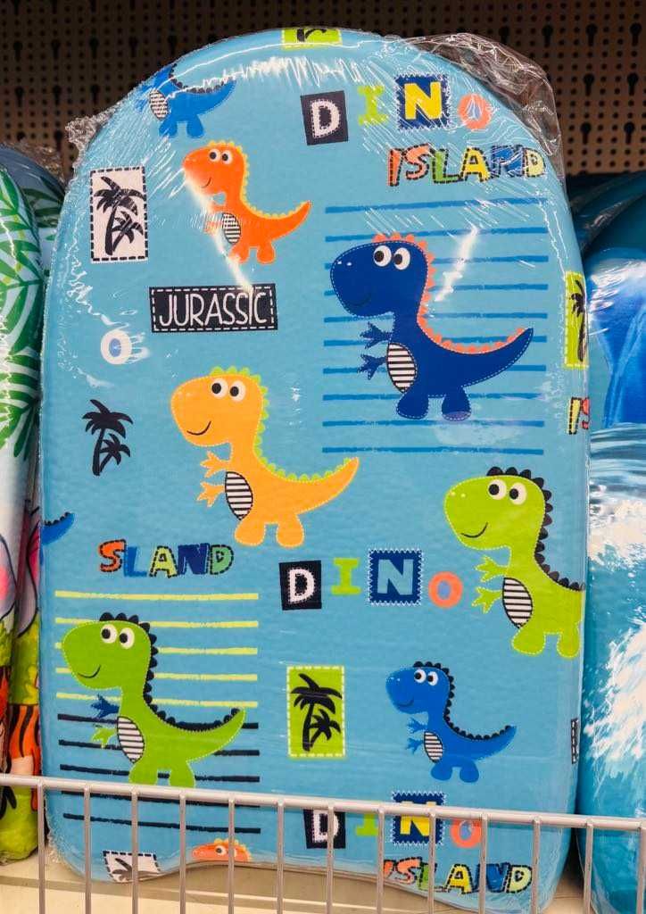 Детска дъска за плуване Тюркоазени динозаври Dino Island 45x27 см