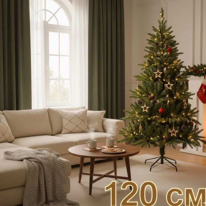 Красива коледна елха с естествено излъчване – празниците започват тук!