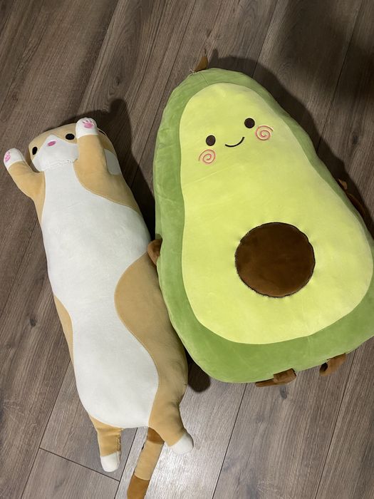 Мягкая игрушка кот батон и авакадо