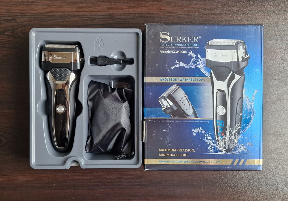 Машинка за сухо и мокро бръснене и оформяне на брада Surker Pro