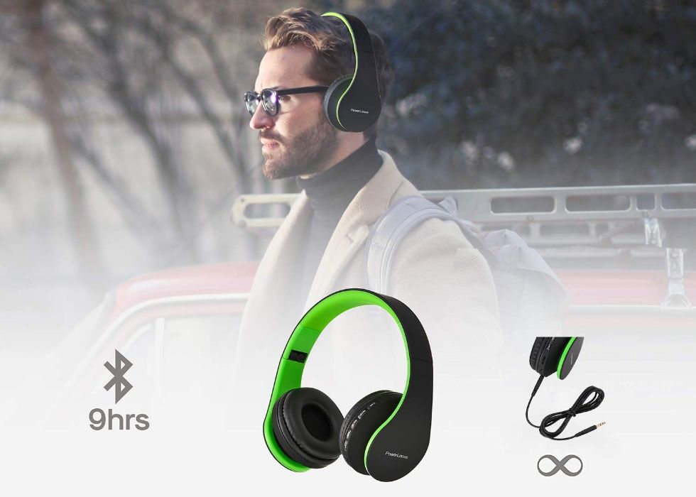 Разопаковани Сгъваеми Стерео Bluetooth Слушалки PowerLocus P1 Over-Ear