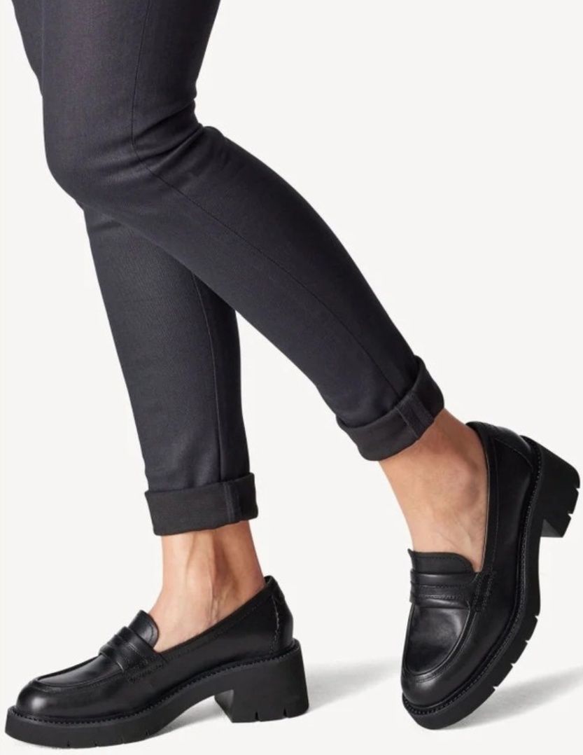 Дамски кожени обувки Tamaris Comfort Lining черни