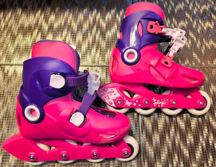 ДЕТСКИ РОЛЕРИ OXELO PLAY 3, розово/лилаво, размер 30-32